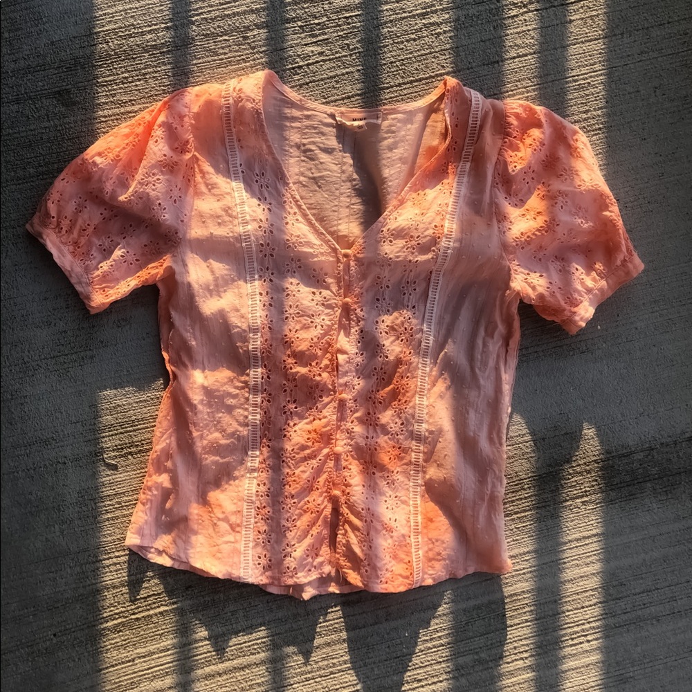 Tie dye eyelet blouse